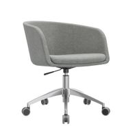 Poltrona Giratoria Boom Acolchada Gris Ofideas