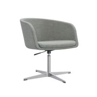 Poltrona Giratoria Boom Base Cross Acolchada Gris Ofideas