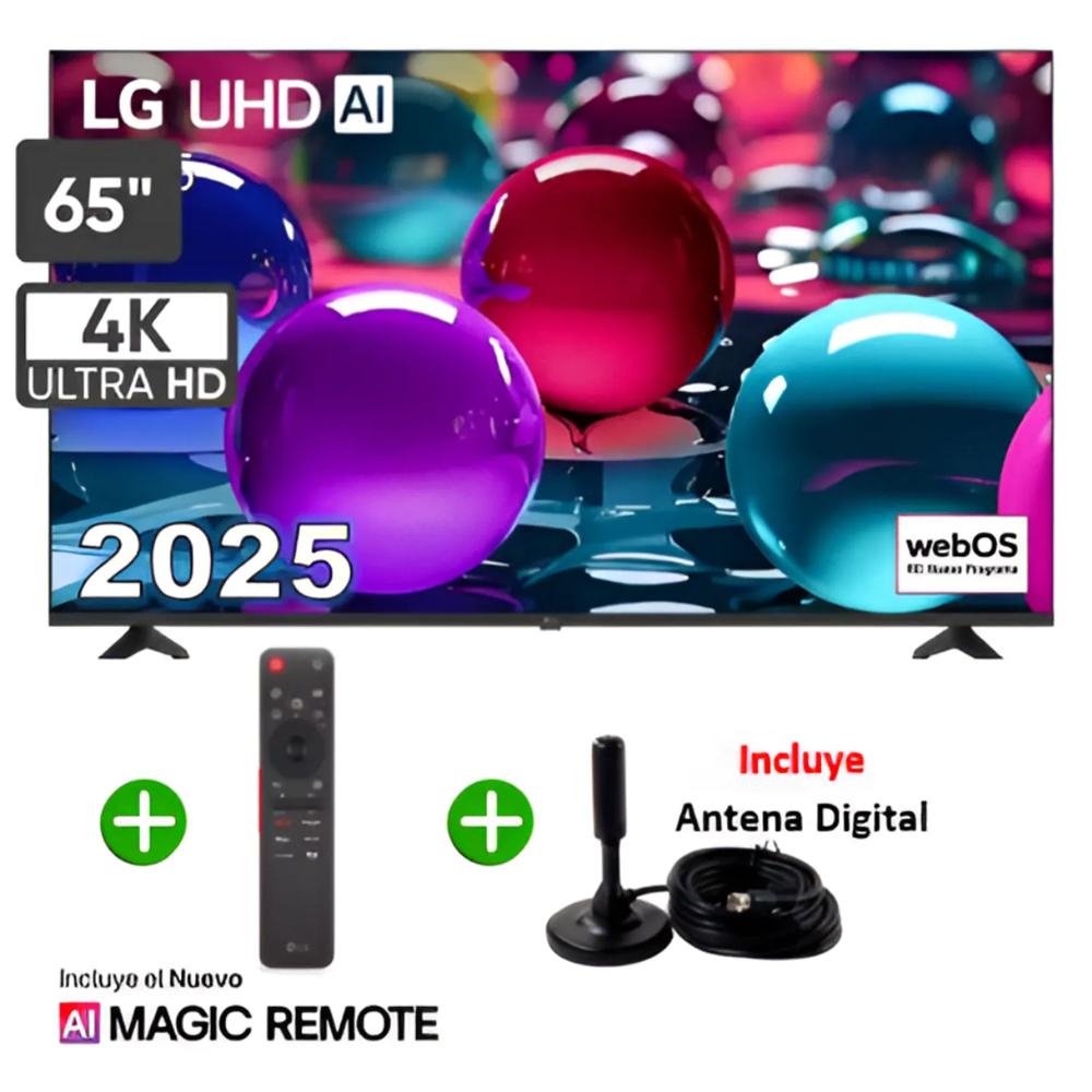 Televisor Smart TV LG Led Uhd 65"" 4K Thinq AI 65UA7300PSB 2025 + Antena Digital + Magic Remote