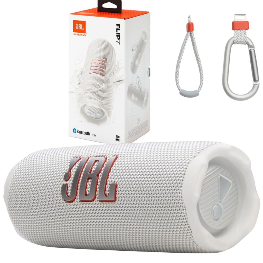Parlante Bluetooth JBL FLIP 7 16rs AI Sound Boost Blanco