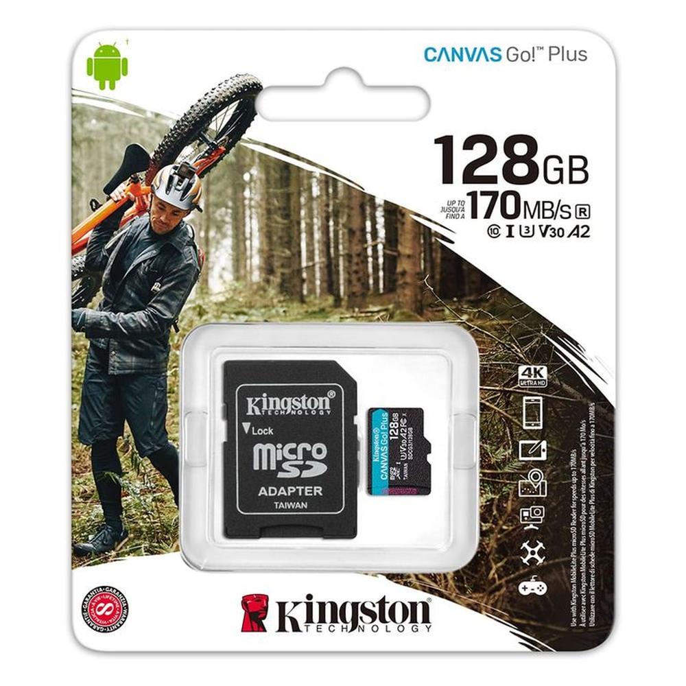 MicroSD Kingston Canvas Go Plus 128 GB Ideal para Gopro 4k