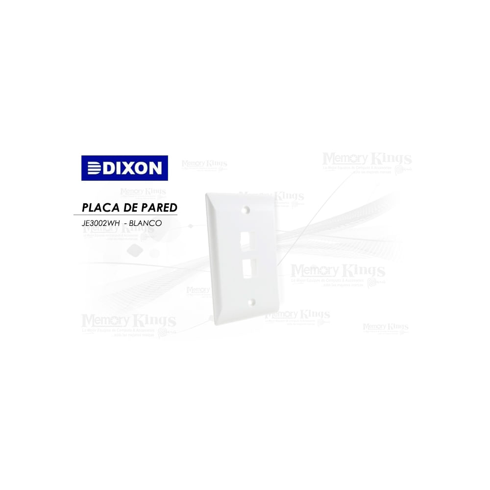 Placa de pared Dixon blanca con 2 puertos - Conectividad práctica y elegante para tu hogar