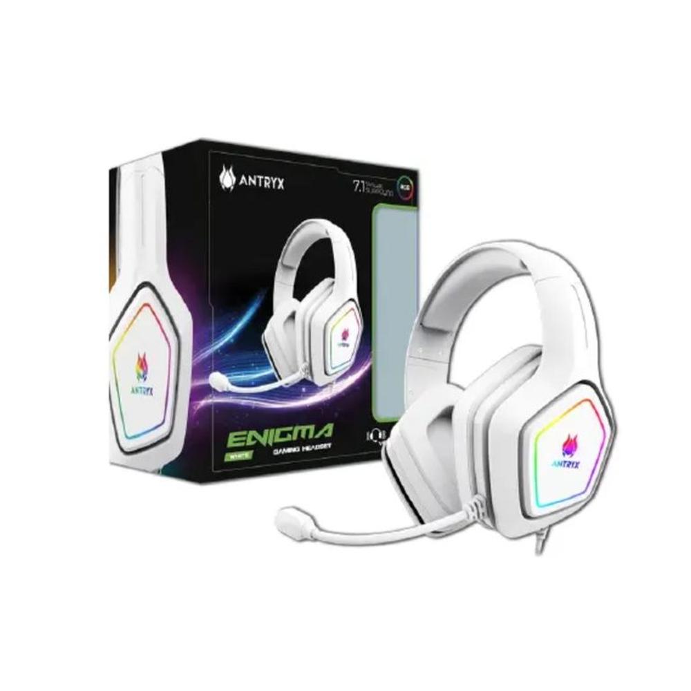 AUDIFONO C/ MICROFONO ANTRYX ENIGMA SE WHITE 7.1 VIBRACION USB