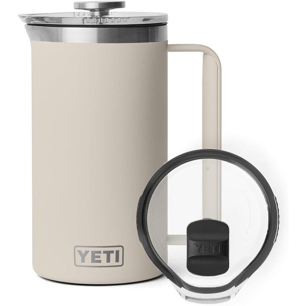 YETI Rambler Prensa francesa con Tapa Magslider de 34 oz | Gris Claro