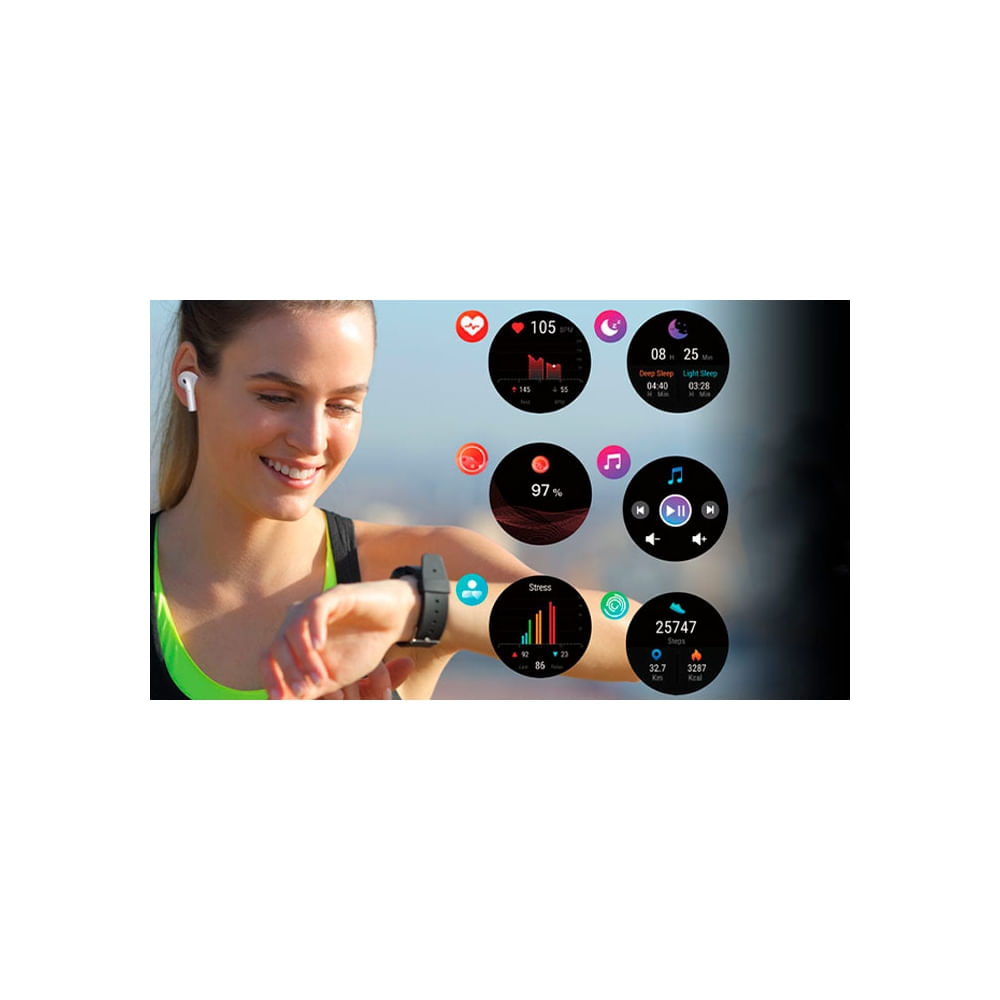 Reloj inteligente Argomtech SkeI Watch C60SL con 2 correas - Tecnología a tu alcance