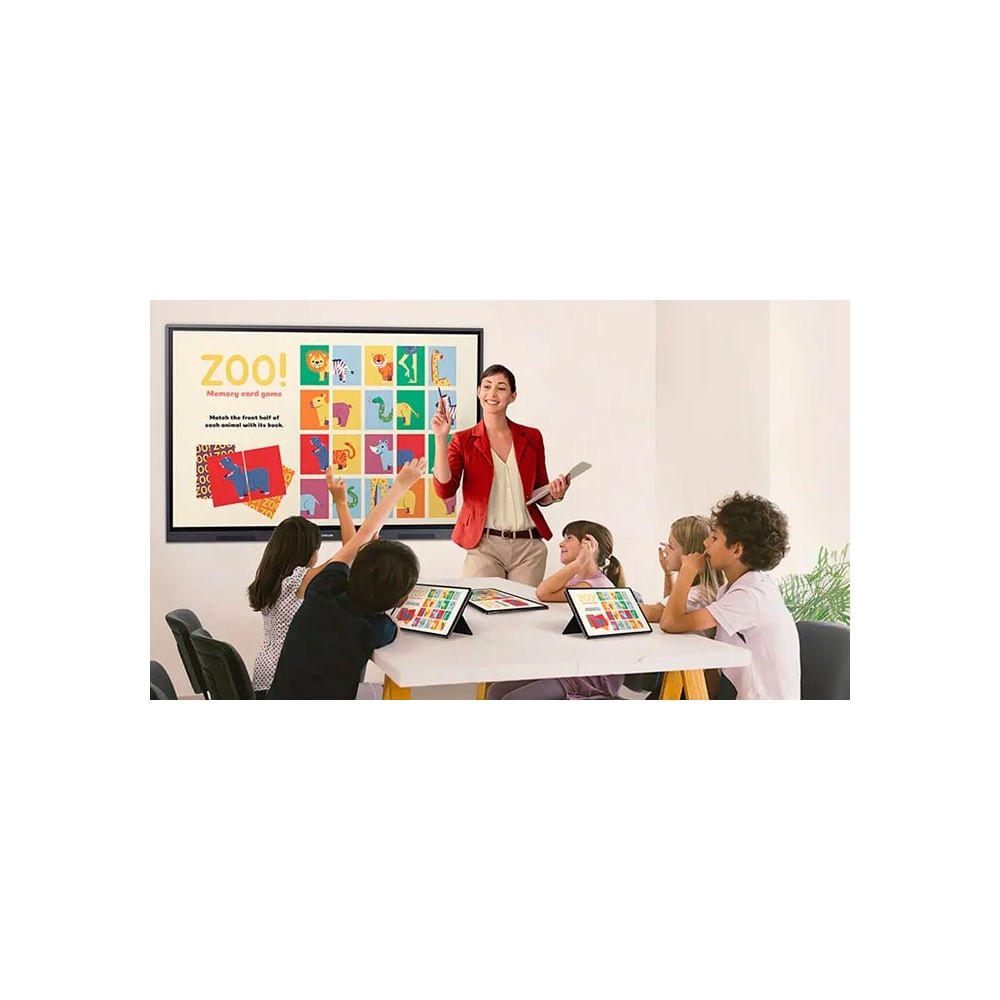 Pizarra Interactiva Samsung 75"" 4K Touch IR, 60Hz, sonido de 30W, ideal para aulas y presentaciones
