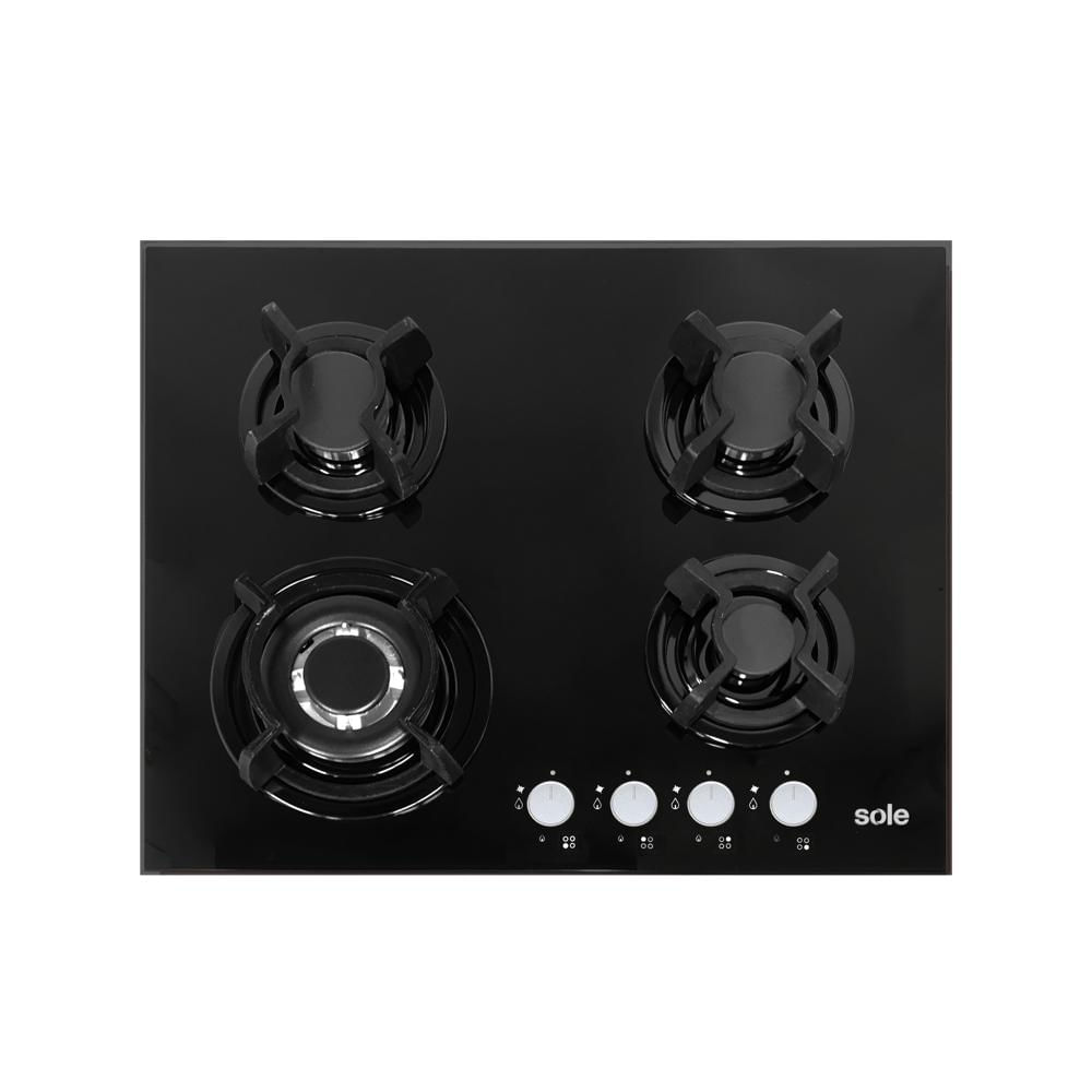 Encimera de Vidrio Templado Sole 60 Cm 4 Hornillas