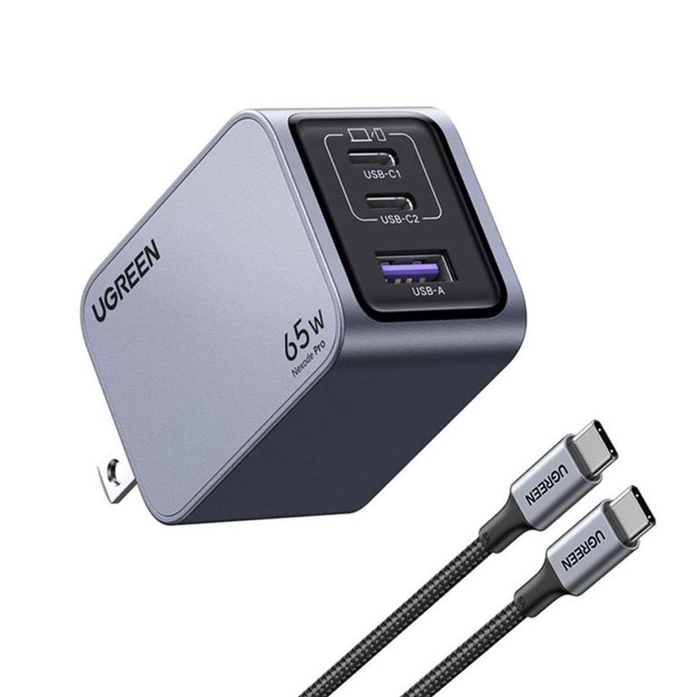 Cargador UGREEN 65W Nexode Pro Set 3 Puertos