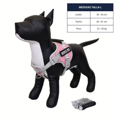 Pechera de Seguridad Reflectante Ajustable - Color Rosado Talla L