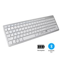 Teclado Inalámbrico Bluetooth Recargable K348 – Blanco