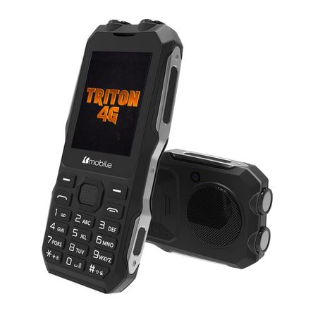 Teléfono Celular Bmobile TRITON 4G Resistente Doble Linterna Radio FM - Negro TRITONNEGRO