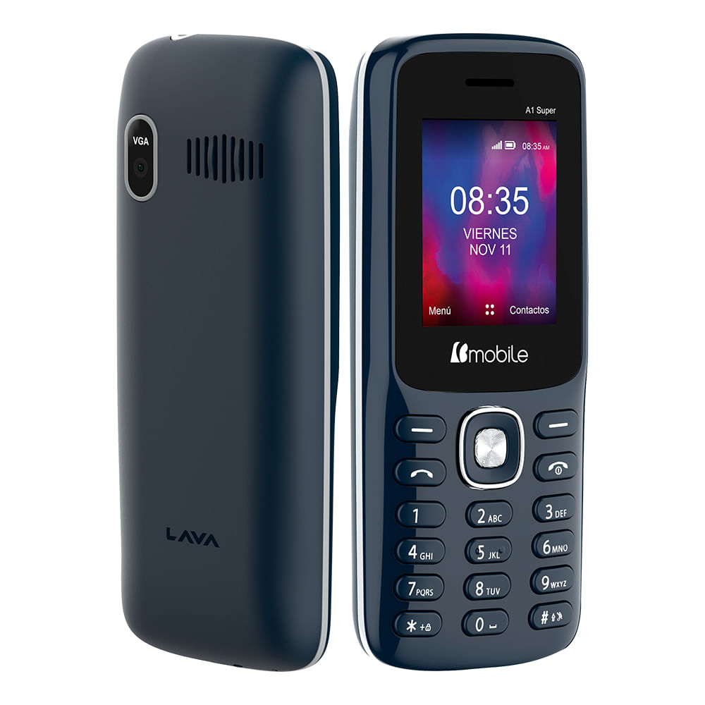 Teléfono Celular Lava A1 Super 2G 1.8'' Radio FM - Azul Plateado Teléfono Celular Lava A1 Super 2G 1.8'' Radio FM - Azul Plateado