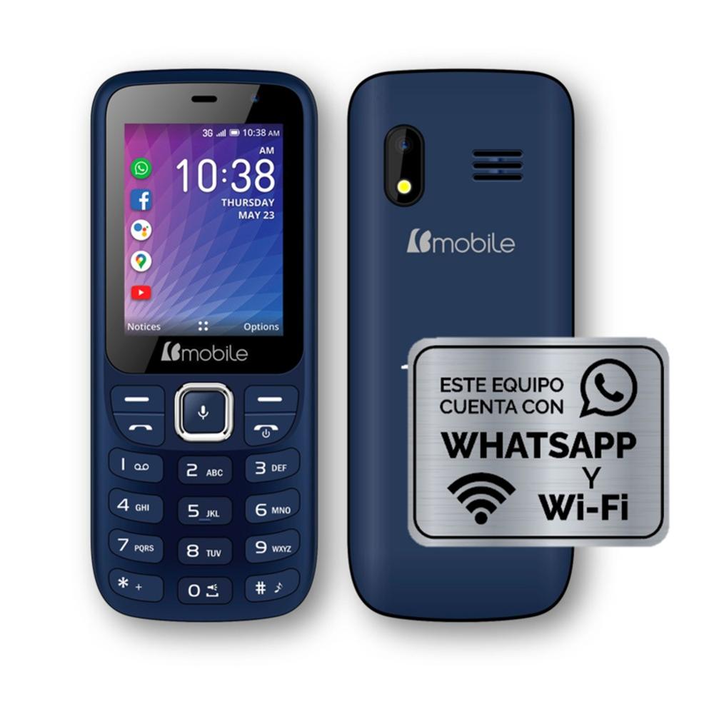 Teléfono Celular Bmobile W125K 3G 2.4'' con WiFi Whatsapp Radio FM - Azul Teléfono Celular Bmobile W125K 3G 2.4'' con WiFi Whatsapp Radio FM - Azul