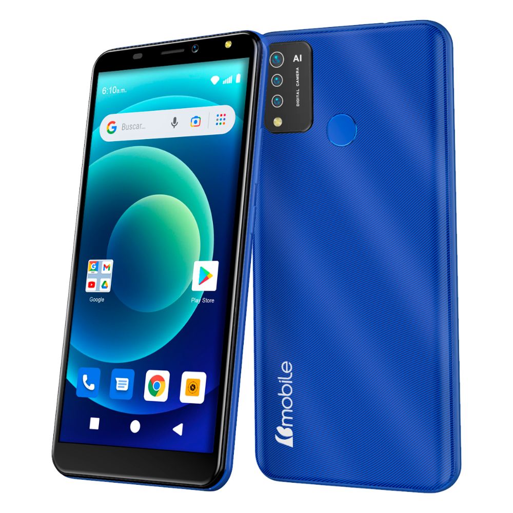 Teléfono Smartphone Bmobile BL60 PRO 4G 6'' 32+2GB Fingerprint 13+2 / 5 Mpx -Azul