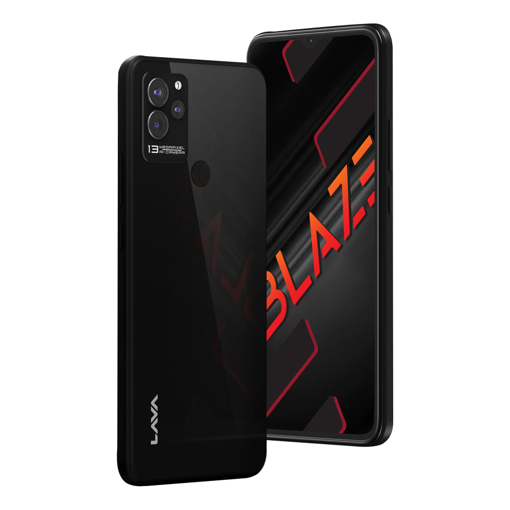Teléfono Smartphone Lava Blaze 4G 6.5' 64+4GB 13+2+2 / 8MPX - Negro