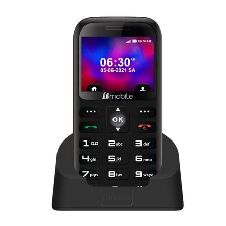 Teléfono Celular Bmobile BS30 3G 2.4'' Senior Phone Radio FM Boton SOS - Negro BS30NEGRO