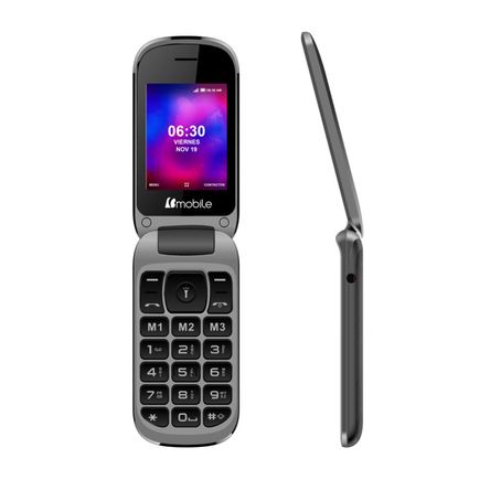 Teléfono Celular Bmobile C228 2G 2.4'' Tapa Radio FM - Gris C228GRIS