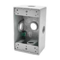 Caja Rectangular Aluminio 1/2"" 3 salidas con Ul