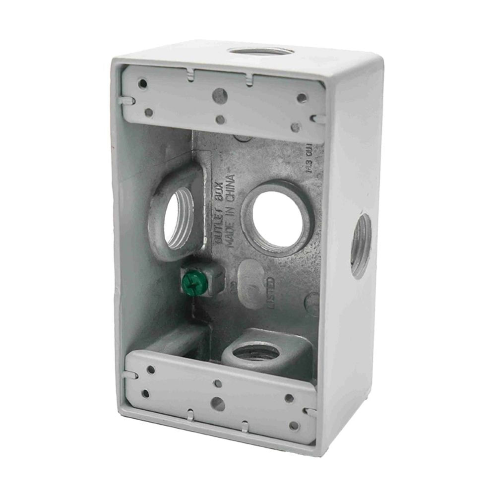 Caja Rectangular Aluminio 1/2" 3 salidas con Ul