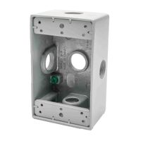 Caja Rectangular Aluminio 3/4"" 3 Salidas con Ul