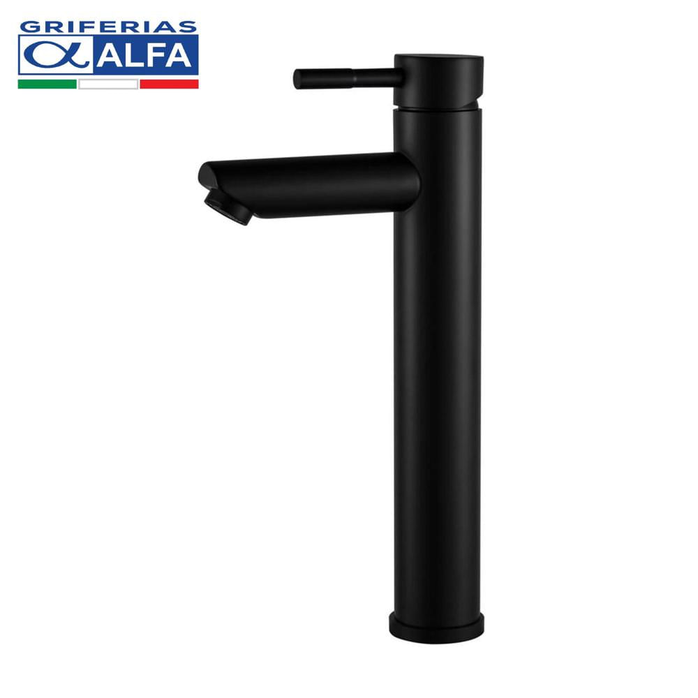 Llave Alto para Ovalin Monocomando 30cm Doble Temperatura Negro ALF-2069 ALFA