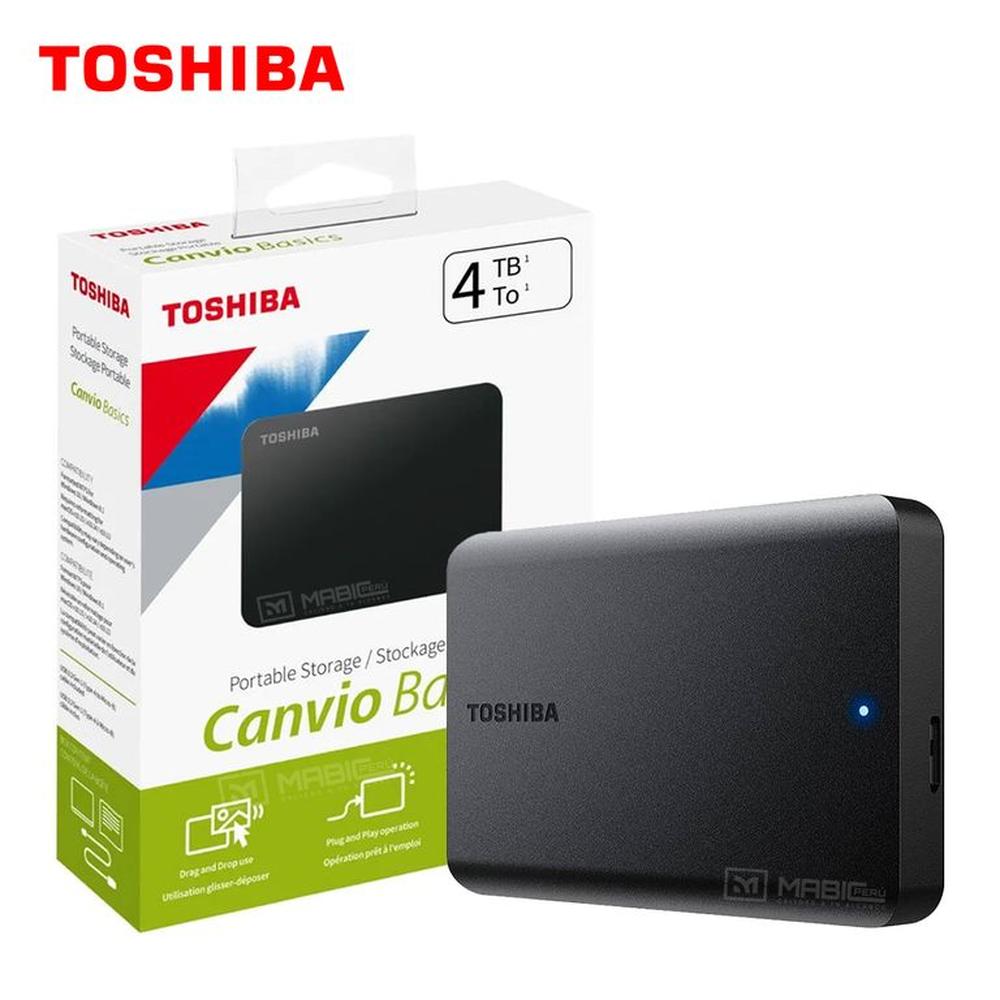 Disco Duro Externo Toshiba Canvio Basics 4TB - Negro Mate - Portátil Disco Duro Externo Toshiba Canvio Basics 4TB - Negro Mate - Portátil