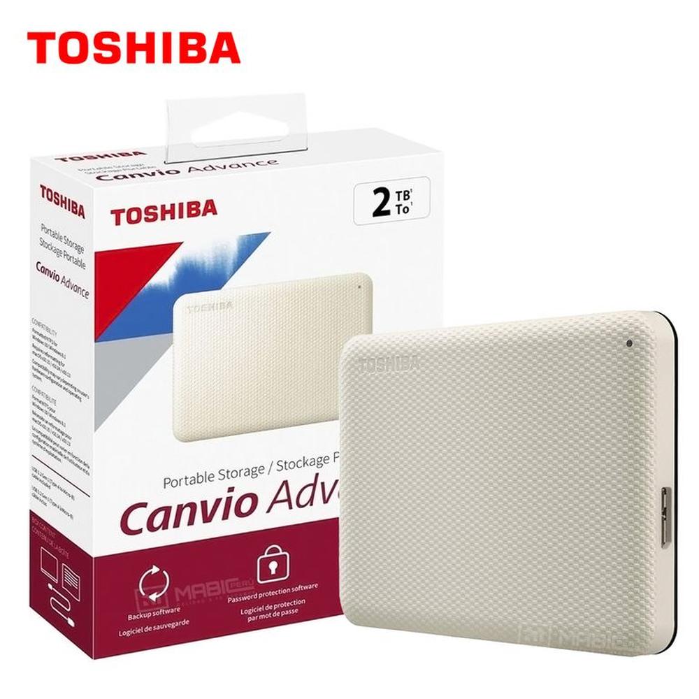 Disco Duro Externo Toshiba Canvio Advance 2TB - Blanco - Portátil Disco Duro Externo Toshiba Canvio Advance 2TB - Blanco - Portátil