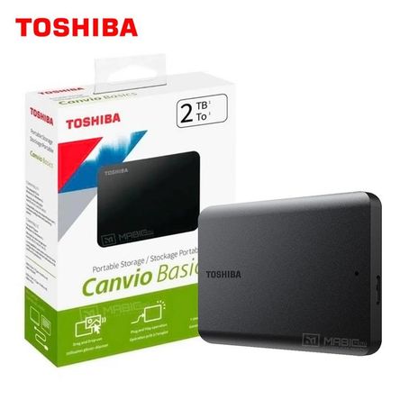 Disco Duro Externo Toshiba Canvio Basics 2TB - Negro Mate - Portátil Disco Duro Externo Toshiba Canvio Basics 2TB - Negro Mate - Portátil
