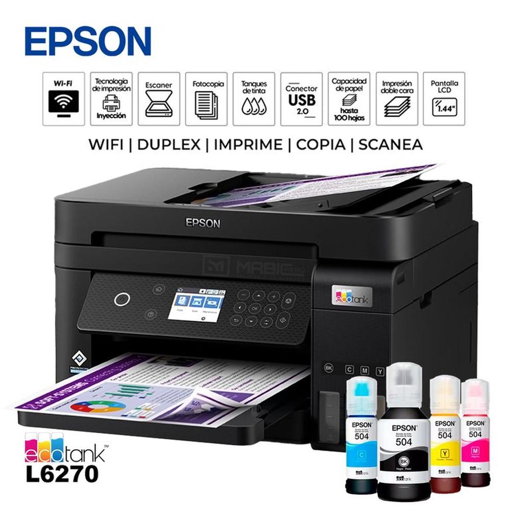 Impresora Multifuncional Epson L6270 Duplex WIFI Red ADF Impresora Multifuncional Epson L6270 Duplex WIFI Red ADF