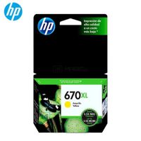 Cartucho de Tinta HP 670XL Amarillo CZ120AL Deskjet 3525 4615 4625 5525 Original