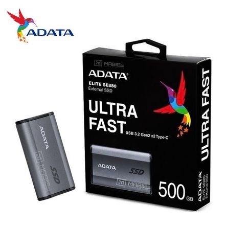 Disco Sólido Externo Adata SE880 500GB - Gris Titanio - Portátil Disco Sólido Externo Adata SE880 500GB - Gris Titanio - Portátil