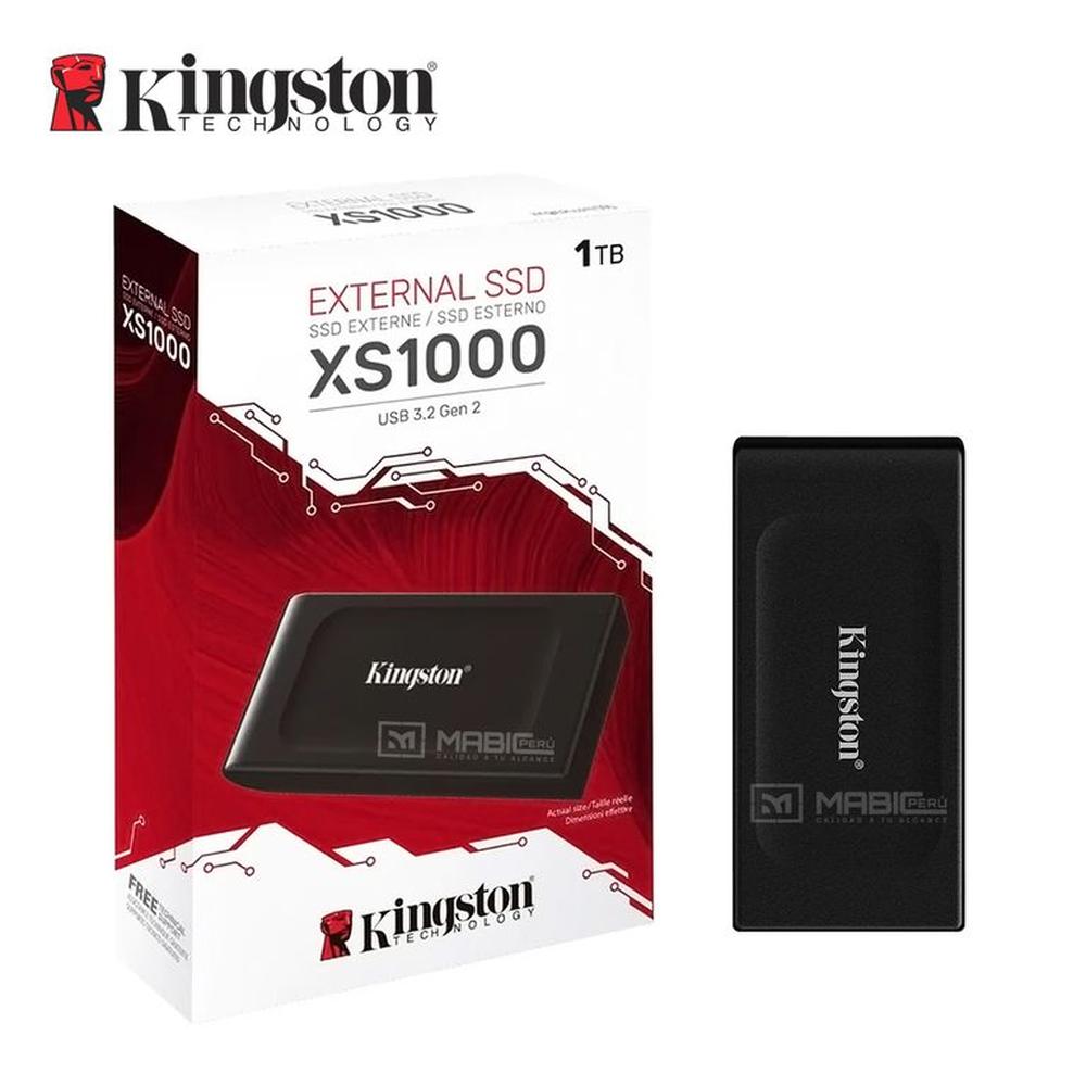 Disco Sólido Externo Kingston XS1000 1TB - Negro - Portátil Disco Sólido Externo Kingston XS1000 1TB - Negro - Portátil