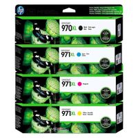 Pack Tinta HP 970XL 971XL Negro Cian Magenta Amarillo OfficeJet X476DW X451DW Original