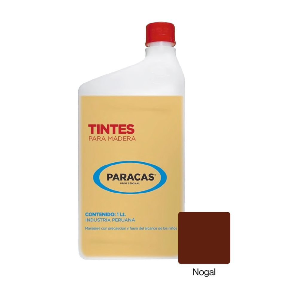 Tinte para Madera Paracas Nogal 1 litro Concentrado de Pigmentos Especiales