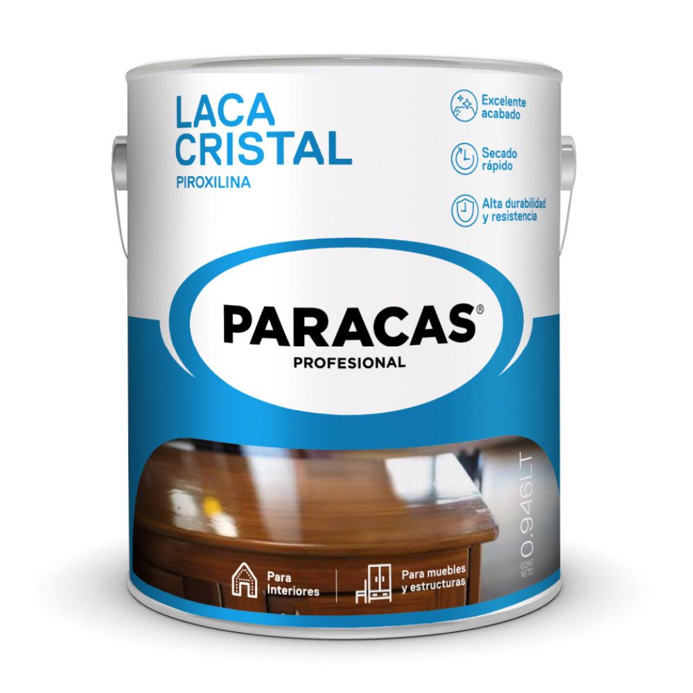 Laca Brillante 1/4 galón Paracas Cristal Transparente