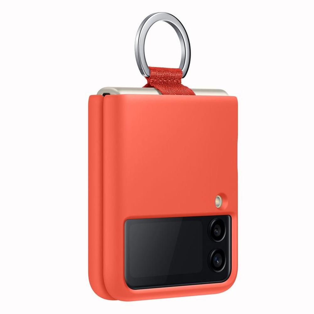 Case de Silicona con Anillo Samsung Galaxy Z Flip 3 Coral