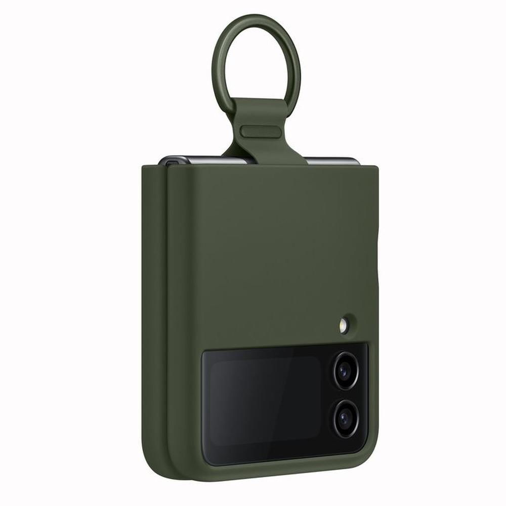 Case de Silicona con Anillo Samsung Galaxy Z Flip 4 Verde