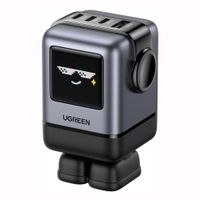 Cargador Ugreen 100W USB-C Robot 4-Puertos GaN Fast Charge
