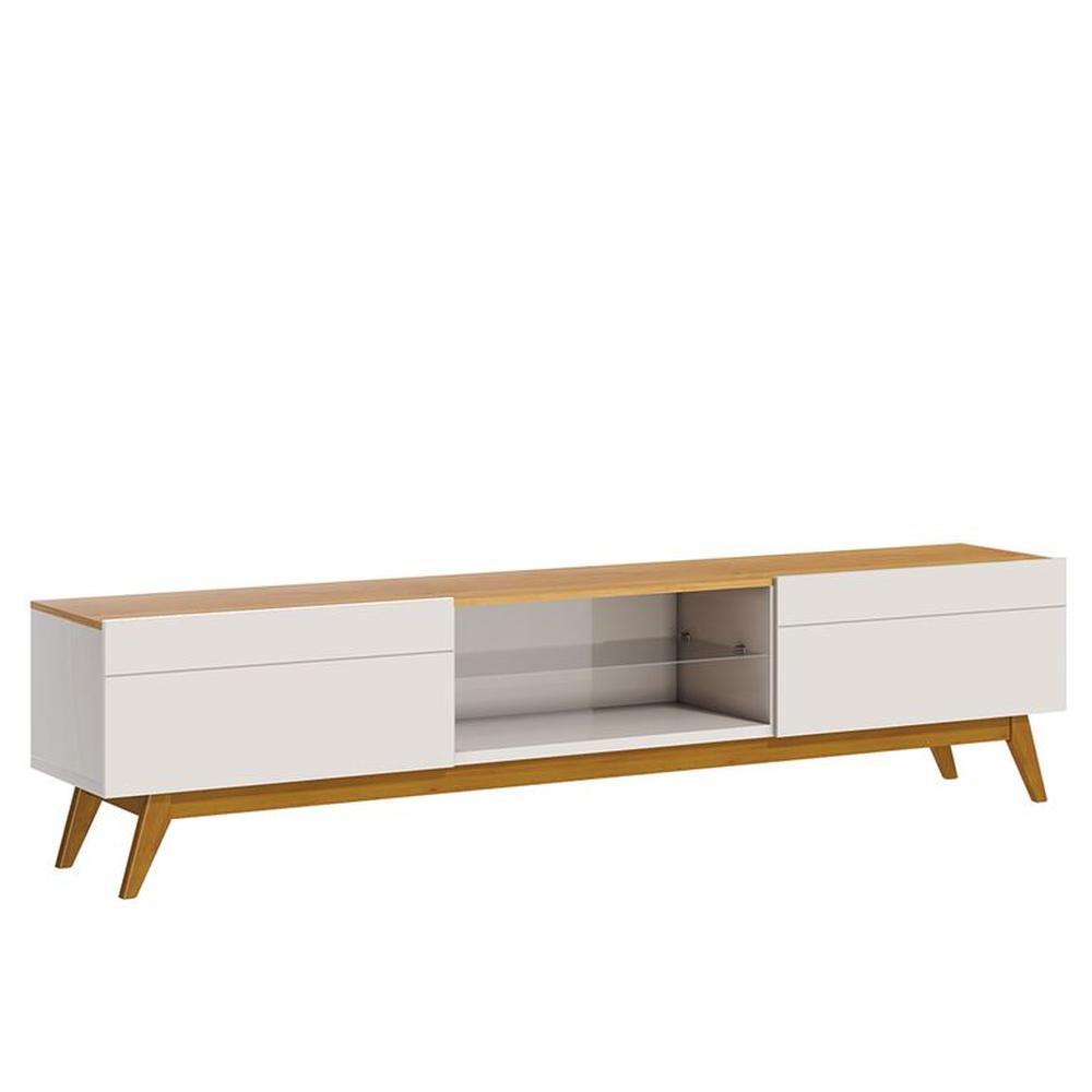 MESA DE TV CLASSIC PATAS MADERA OFF WHITE & NATURE 70
