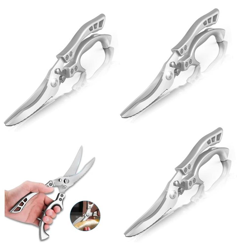 PACK X3 TIJERA DE COCINA MULTIFUNCIÓN CUCHILLA DE ACERO INOXIDABLE