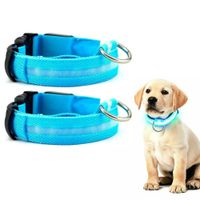 PACK X2 COLLAR LED PARA MASCOTA CELESTE TALLA XS