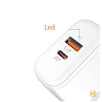 Cargador Ldnio  Fast charging Usb-A y USB-C Dual 45w Para Samsung