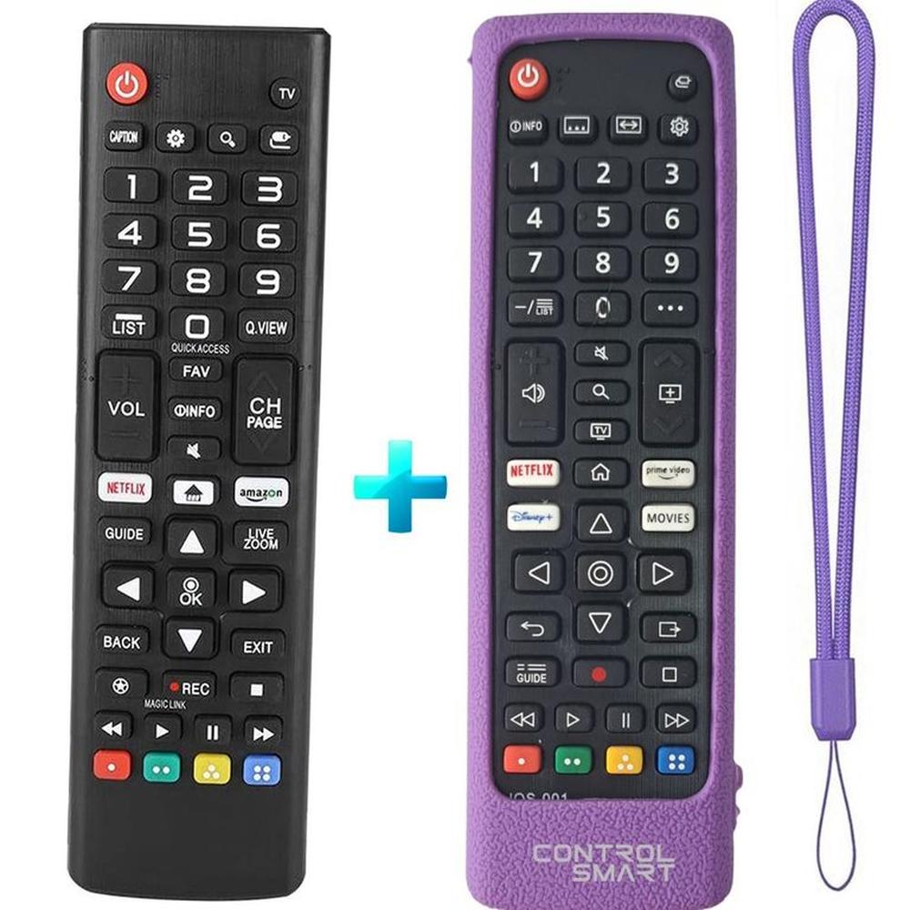 Control Remoto Compatible Para Smart Tv LG  +  Funda Morada