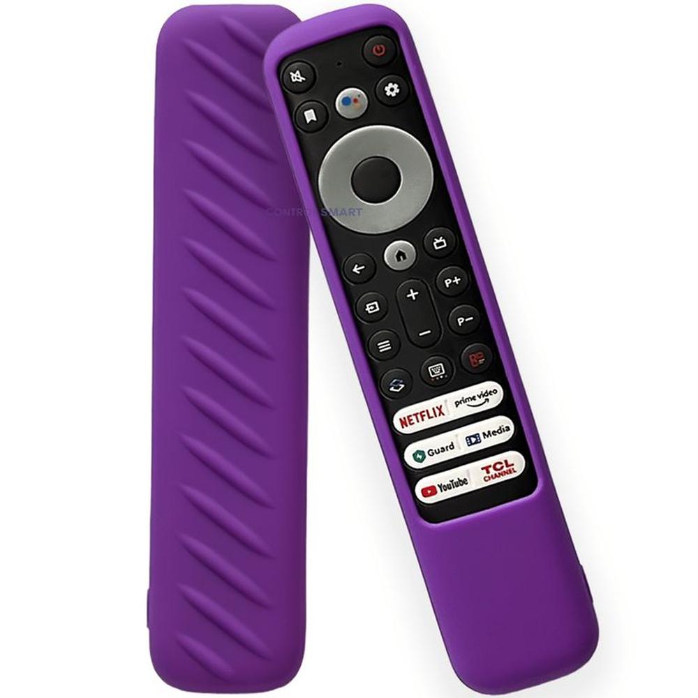 Funda Antideslizante Para Control TCL Máxima Protección  Morado