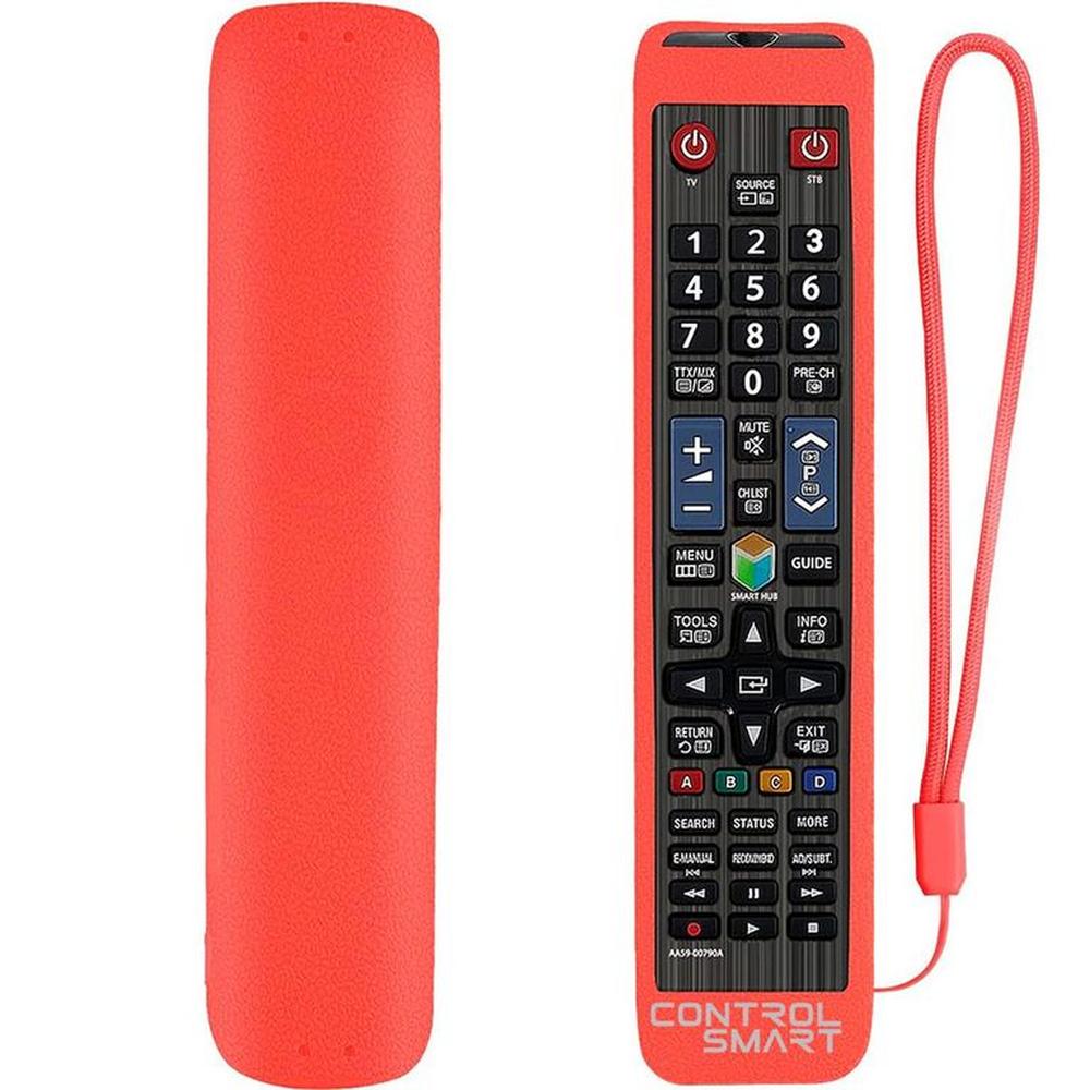 Funda De Silicona  Para Control Samsung Smart Tv Grande Bn59- Rojo