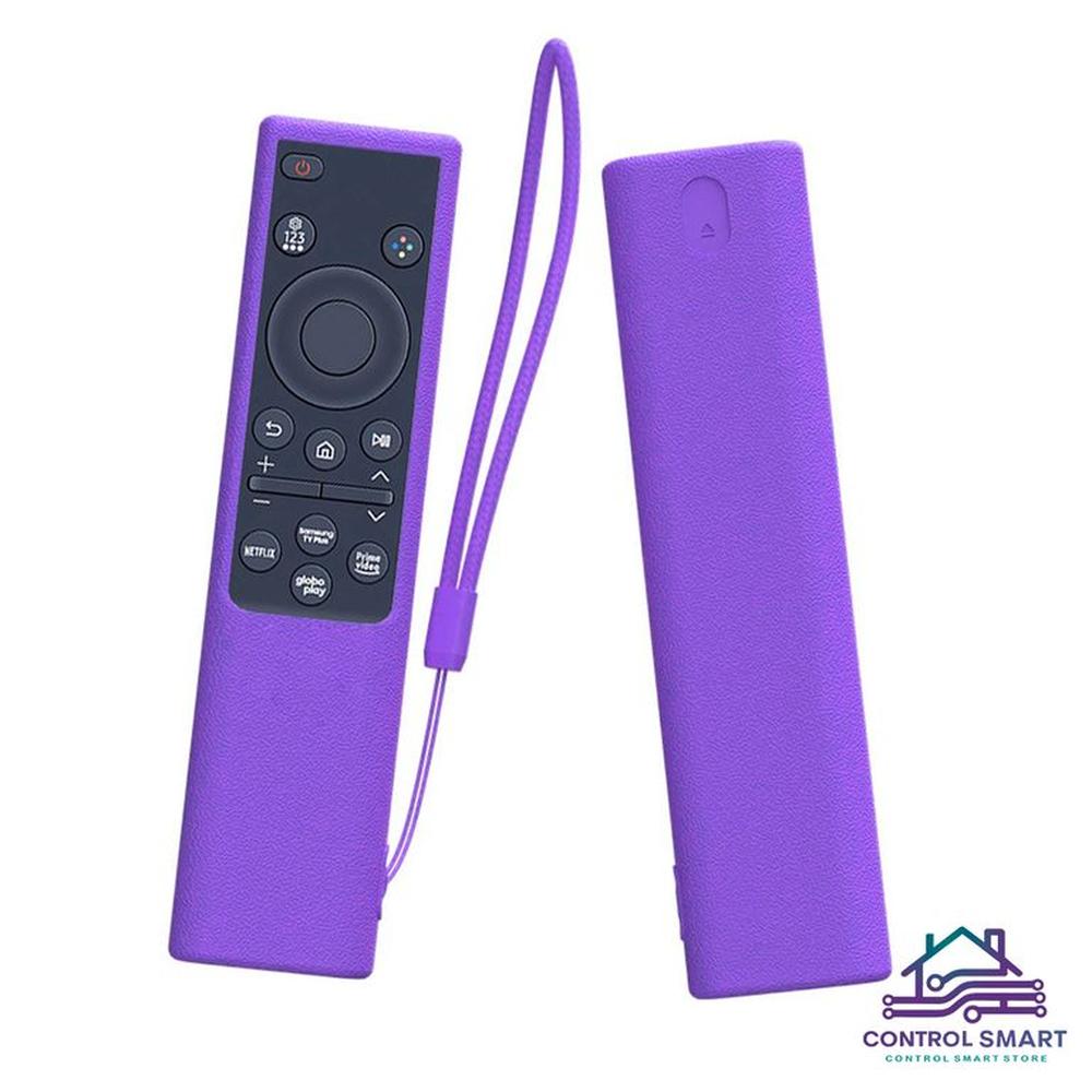 Funda Protector Para Control Samsung Qled Planito  Morado