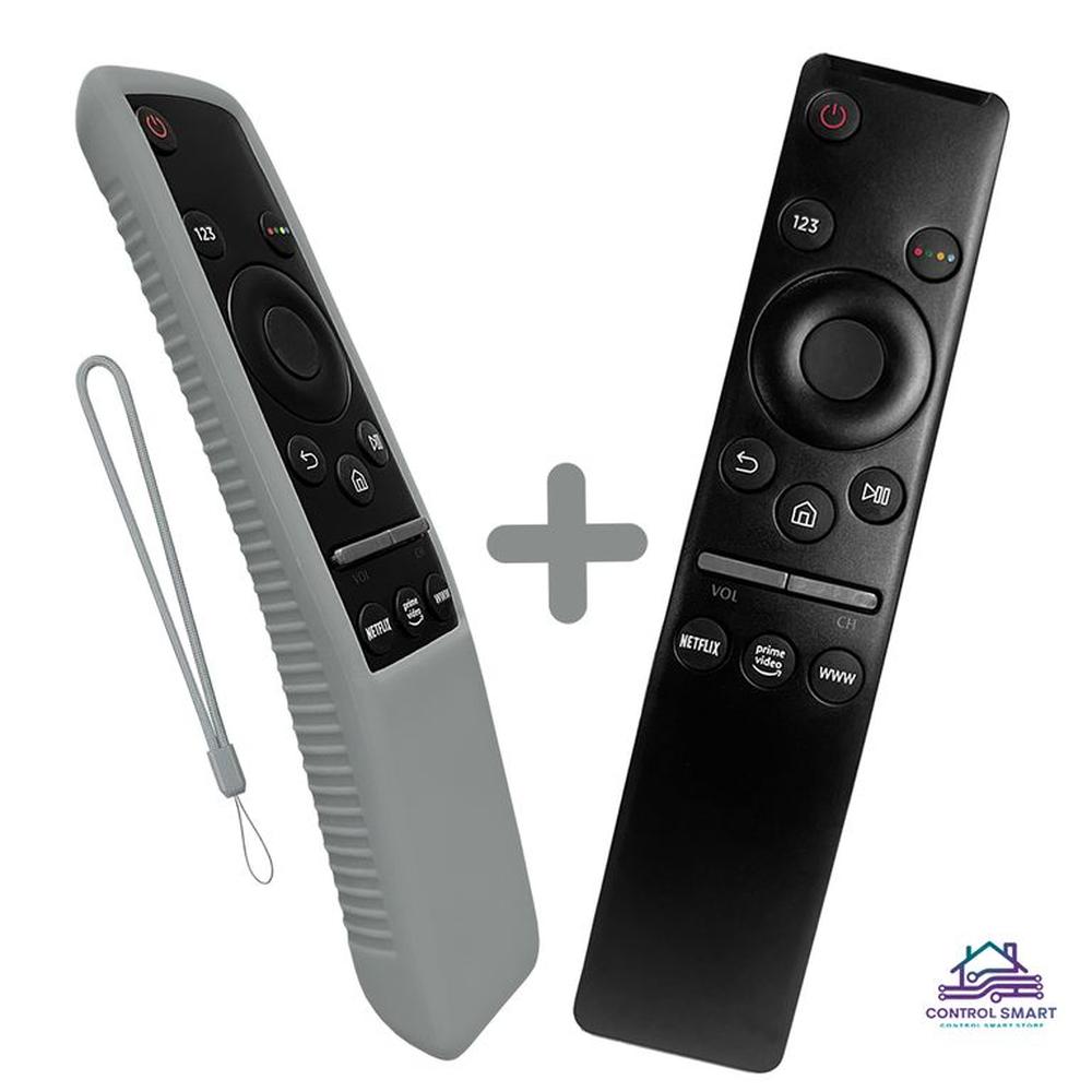 Control Remoto para Smart TV Samsung + Funda Protectora  Plomo