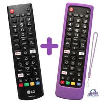 Control LG AKB75675304 para Smart TV + Funda Silicona Morada