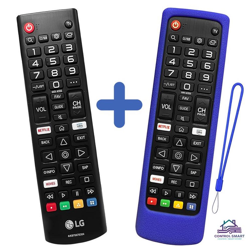 Control LG AKB75675304 para Smart TV + Funda Silicona Azul