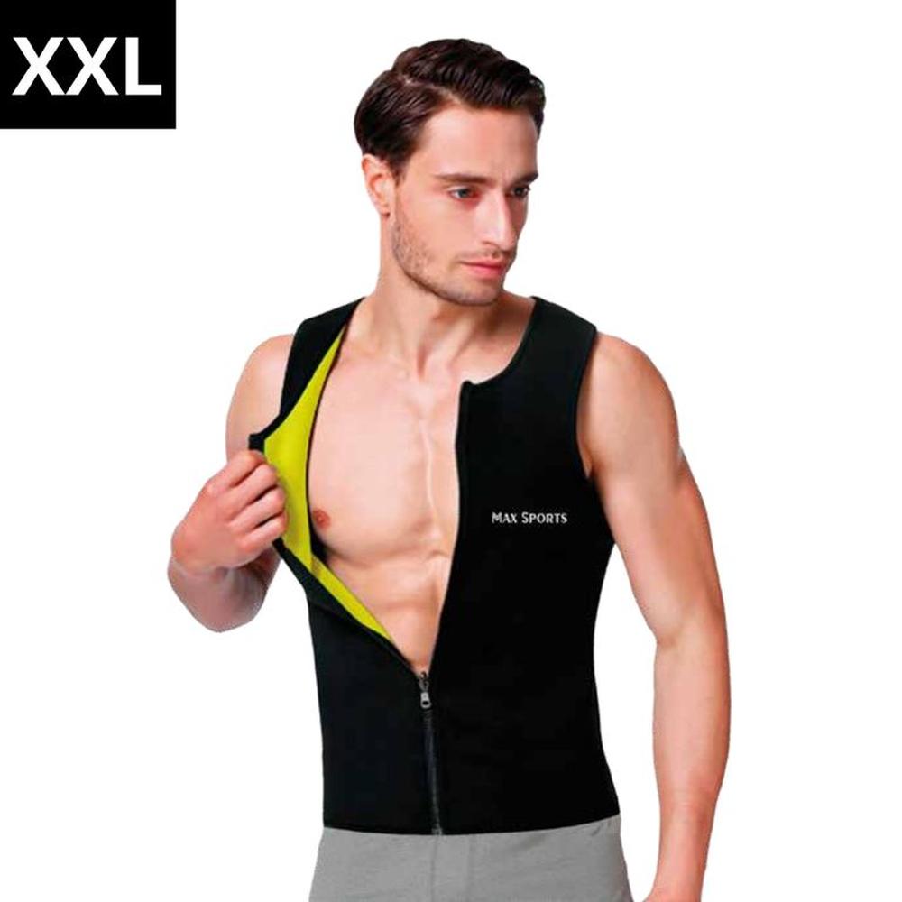 MAXSPORTS Faja Chaleco con Cierre Negro y Neón XXL